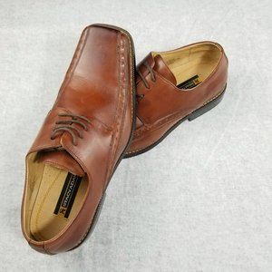 Stacy Adams Brown Leather Oxford Dress Shoes Lace Up Bicycle-Square Toe Size 10M